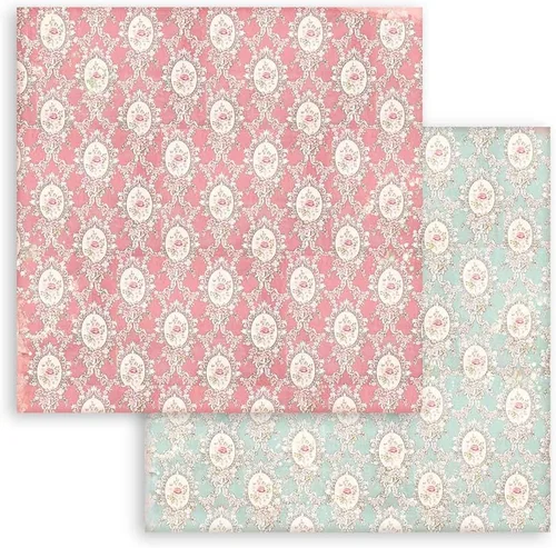 Vista 3 de Scrapbooking Bloc pequeño 10 hojas CM 20.3 x 20.3 (8 x 8 pulgadas) Selección de fondos - Rosa Perfum