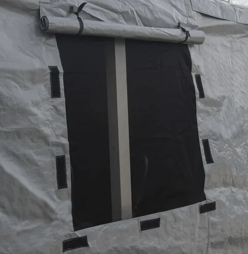 Vista 15 de Sojag Cubierta de invierno para cenadores, accesorio impermeable de 8 x 8 pies con puerta enrollable y paneles ventilados, almacenamiento al aire