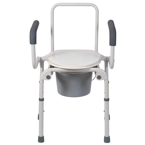 Vista 7 de DMI Inodoro portátil para adultos, cómoda de lujo para personas mayores, elegible para FSA HSA, inodoro portátil de acero o orinal Porta, fácil