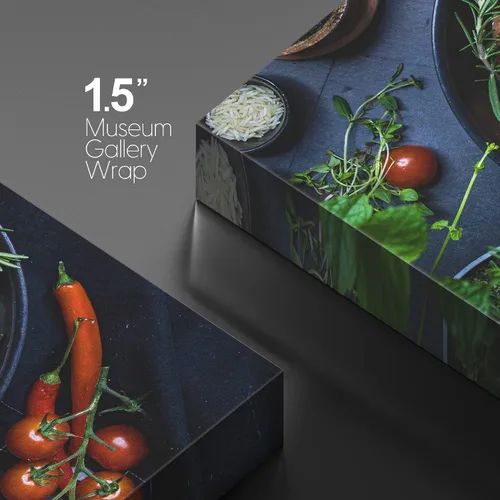 Vista 4 de wall26 Lienzo impreso para pared, pimienta picante, tomate, arroz, curry indio, comida y cocina, fotografía, realismo, decorativo, escénico