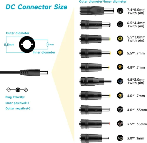 Vista 2 de Fuente de alimentación de 19V DC 19V 3.42A Adaptador de corriente 65W 45W