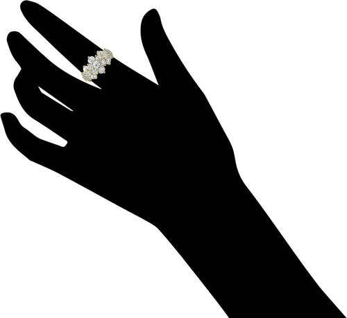 Vista 2 de Tienda Essentials Anillo de plata de ley chapada en oro amarillo con circonita cúbica Infinite Elements (anteriormente colección Tienda)