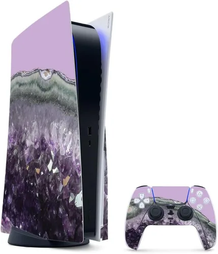Vista 49 de MightySkins - Skin para juegos para PS5 / Playstation 5 Bundle – Mármol ámbar Envoltura protectora de vid Fácil de aplicar y cambiar