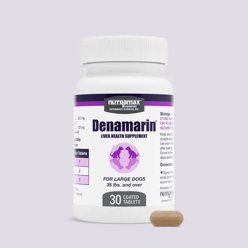 Vista 9 de Nutramax Laboratories Denamarin Suplemento de salud hepática para perros pequeños y gatos - Con S-adenosilmetionina (SAMe) y silibina, 30 tabletas