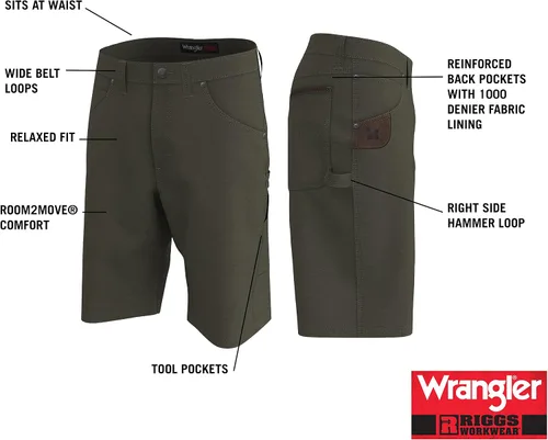 Vista 7 de Wrangler Riggs Workwear Men's Ripstop Carpenter Short