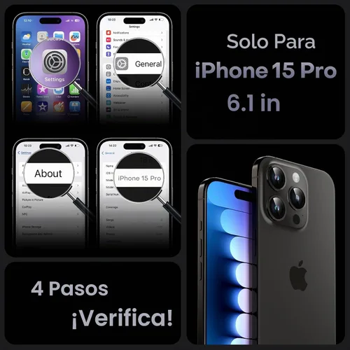 Vista 2 de TOCOL Funda magnética 3 en 1 para iPhone 15 Pro, mejorada [protección completa de cámara] con 2 protectores de pantalla, compatible con MagSafe Gris