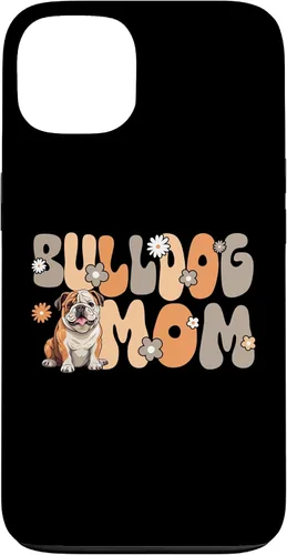 Vista 7 de Funda para iPhone 16 Bulldog Inglés Groovy World's Best English Bulldog Mom