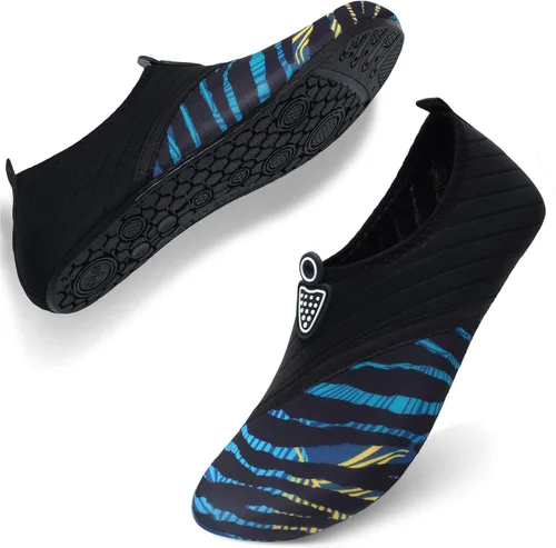 Vista 7 de QACOHU Zapatos de agua para hombre y mujer, zapatos de agua de secado rápido para buceo, surf, natación, playa, yoga