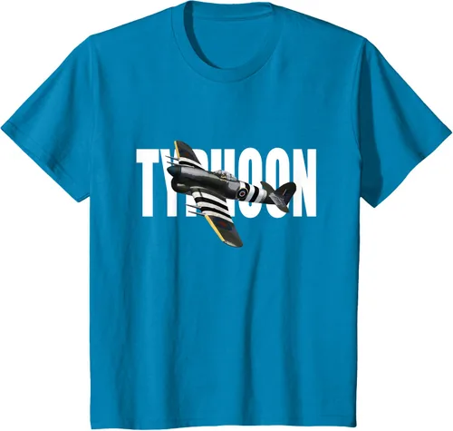Vista 81 de RAF Hawker Typhoon WW2 Fighter Aircraft T-Shirt