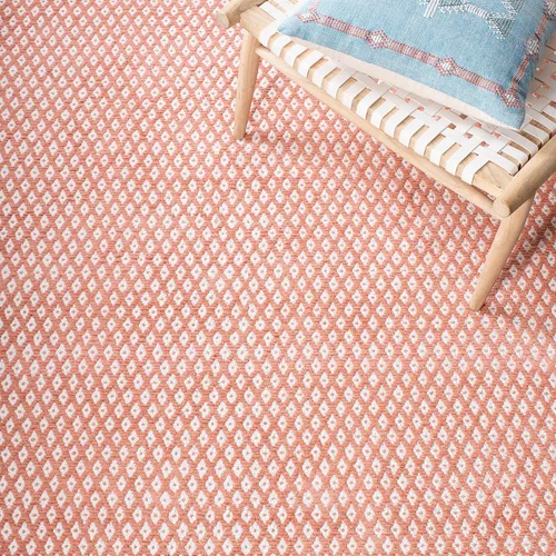 Vista 6 de Safavieh Boston - Colección BOS685A - alfombra de área de algodón, hecha a mano, color café, Algodón, Anaranjado