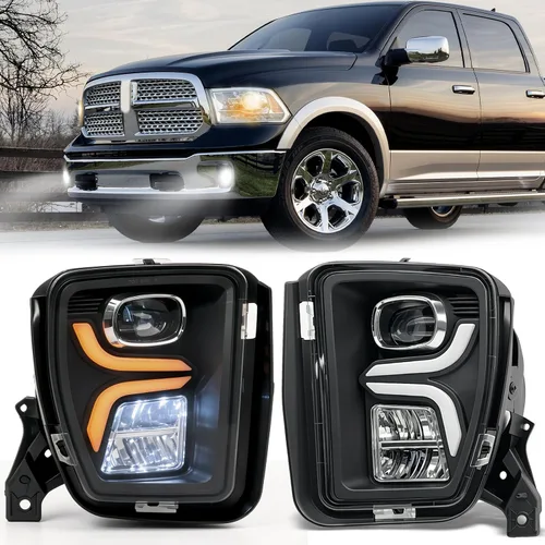 Vista 59 de Shocklight Luces antiniebla LED de repuesto para Dodge Ram 1500 2009-2012, Dodge Ram 2500 3500 2010-2018 Lámparas antiniebla izquierda y derecha