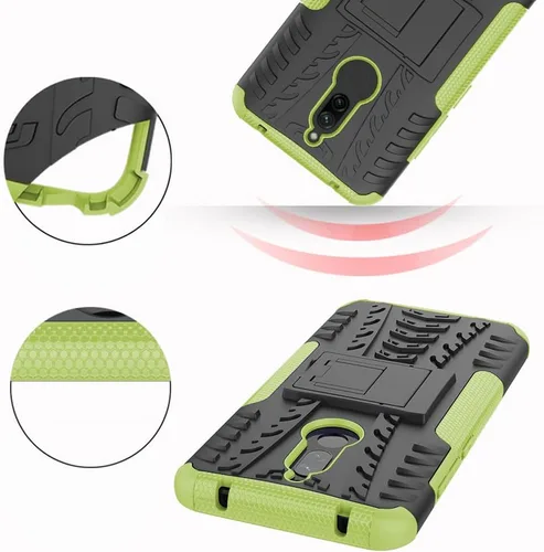 Vista 7 de Asuwish Funda de teléfono para Xiaomi Redmi 8A Redme 8 con protector de pantalla de vidrio templado y soporte delgado híbrido resistente resistente