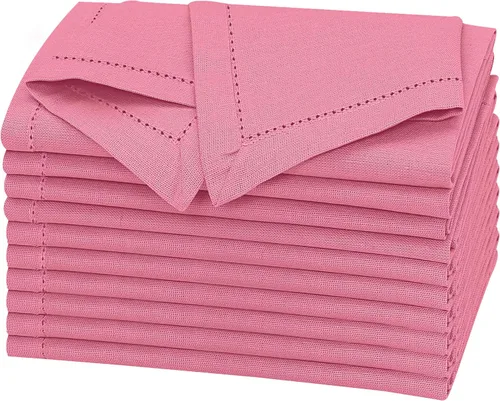 Vista 41 de Ruvanti Juego de 6 Servilletas de Lino, Servilletas de Tela de 18x18 pulgadas, Servilletas de Tela de Mezcla de Algodón y Lino Lavables, Suaves Negro