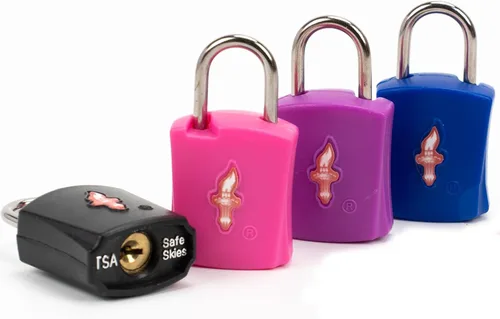 Vista 6 de Paquete de 4 cerraduras de equipaje aprobadas por la TSA en paquete familiar, cerradura de maleta aprobada por la TSA cerradura de viaje aprobada