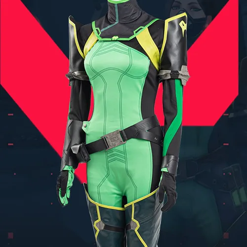 Vista 7 de Banbas VALORANT Viper - Disfraz de cosplay del mismo estilo cultura Festival Disfraces personalizados Anime Rave Halloween Cos