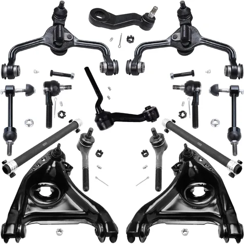 Vista 154 de Detroit Axle - Kit de suspensión frontal de 15 piezas para Jeep Grand Cherokee 99-04 1999 2000 2001 2002 2003 2004, brazos de control superior e