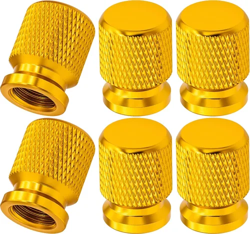 Vista 68 de 4 piezas de tapas de válvula de neumático con estilo púas, cubiertas de válvula de neumático universales de aleación de aluminio a prueba de polvo
