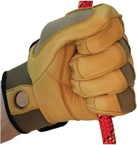 Vista 3 de Petzl CORDEX PLUS - Guantes de cuero ligeros y transpirables para escalada y rapel Beige