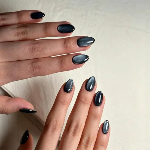 Vista 31 de Uñas postizas medianas a presión, color marrón, 24 unidades Color-3Color-3)
