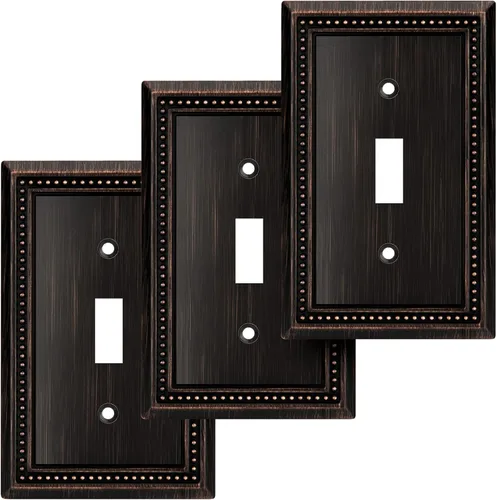 Vista 69 de Henne Bery Sunken Pearls Placa de Pared Decorativa de Servicio Pesado Placa de Interruptor Cubierta de Tomacorriente
