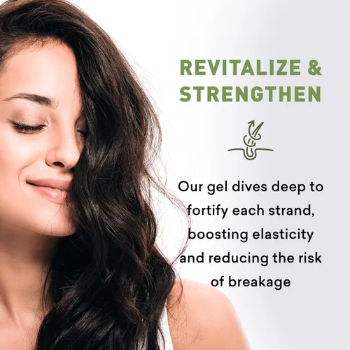 Vista 4 de Just Nutritive Gel de hierbas para el cabello con vitaminas y proteínas, natural, sin alcohol y control de la humedad para todo tipo de cabello, 16