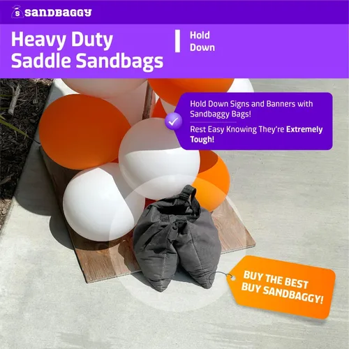 Vista 8 de Sandbaggy Sillín de arena (negro) – Viene prellenado con 15 libras de arena (capacidad de peso de 25 libras) – Pesas para fotografía, tiendas