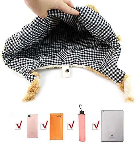 Vista 3 de Bolsa de piel sintética para mujer y niña, tipo bandolera, linda, grande, con diseño de oso de felpa para compras o citas