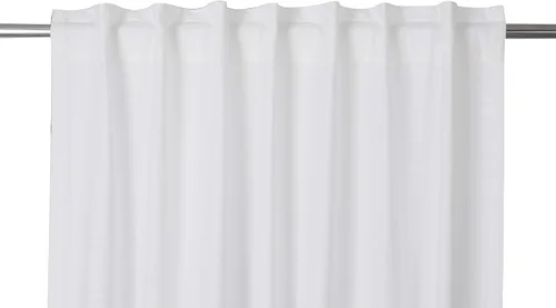 Vista 3 de Cortinas de algodón texturizado de 50 x 84 pulgadas, color blanco, cortinas de algodón, 2 paneles, cortinas con pestañas superiores, cortinas