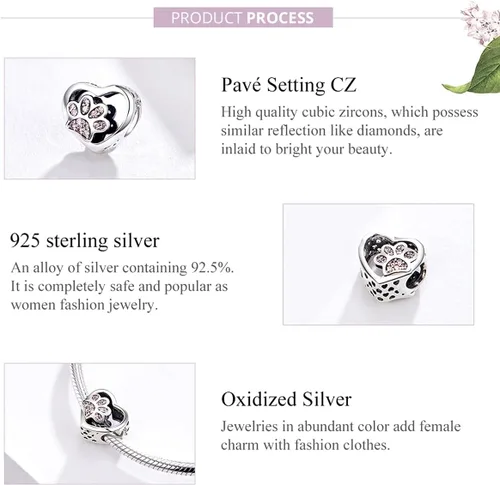 Vista 86 de Abalorios de plata de ley para pulseras, collares, familia para siempre, circonita cúbica, regalo de joyería para mujeres