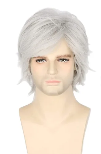 Vista 4 de topcosplay corto Layered Anime Cosplay Pelucas Rubio Disfraz Peluca