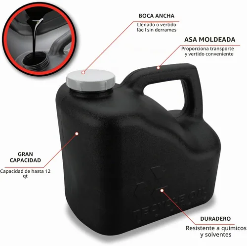 Vista 2 de Performance Tool W4067 12-Quart Used Oil Transport Jug, Black