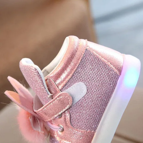 Vista 3 de Botas de invierno para bebés y niñas de 1 a 6 años de edad, zapatos cálidos y antideslizantes