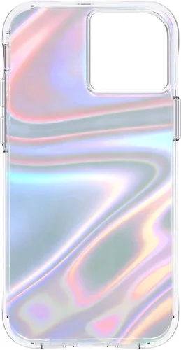 Vista 7 de Case-Mate - Funda Soap Bubble para iPhone 13 Mini con diseño iridiscente, protección contra caídas de 10 pies, 5.4 pulgadas