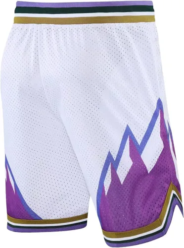 Vista 4 de BOOMLEMON Pantalones cortos de baloncesto para hombre, pantalones cortos de entrenamiento de gimnasio, pantalones cortos deportivos de malla