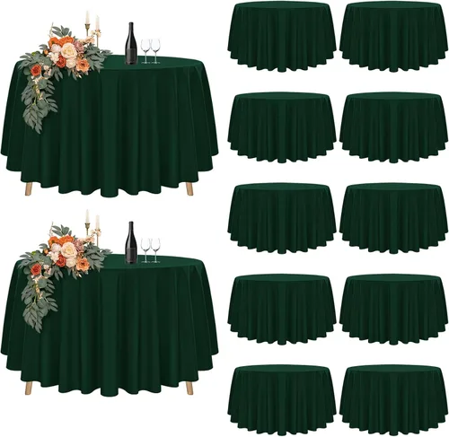 Vista 9 de Paquete de 12 manteles rectangulares beige para mesas de 6 pies de 60 x 102 pulgadas, manteles impermeables beige a granel para bodas, poliéster