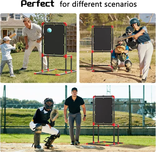 Vista 6 de Objetivo de zona de strike de béisbol para bolas de plástico Compatible con entrenamiento de lanzamiento de Wiffle Ball y Blitzball Fácil