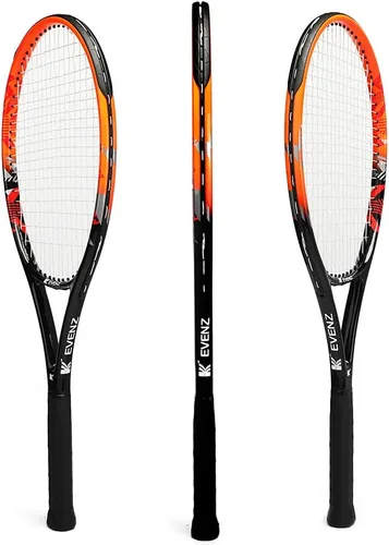 Vista 7 de KEVENZ Raqueta de tenis para adultos, raqueta de tenis de fibra de carbono con bolsa de transporte, peso ligero y resistente a los golpes