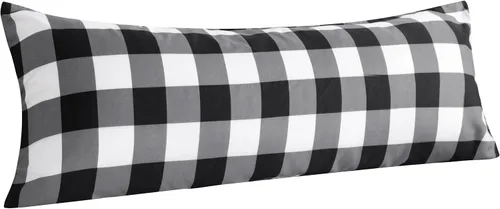 Vista 13 de NTBAY Juego de 2 fundas de almohada a rayas Queen de microfibra cepillada de 1800 hilos a rayas blancas y negras, súper suaves y acogedoras