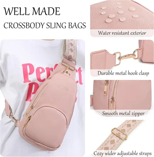 Vista 2 de Bolso bandolera para mujer, bolso cruzado para mujer, mochila de trabajo, bolso, riñonera de viaje, bolsa de pecho para mujer