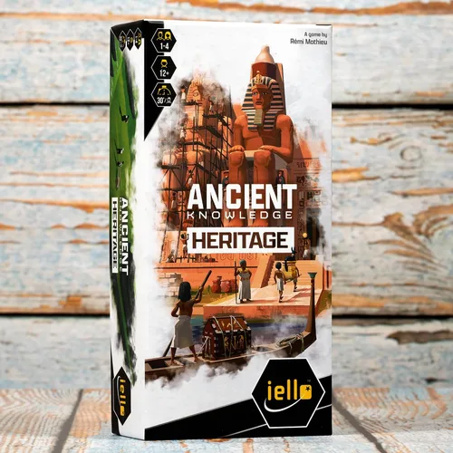 Vista 8 de IELLO: Ancient Knowledge Heritage - Expansión del juego de cartas de estrategia, juego de mesa de construcción de Tableau, nuevas cartas y efectos