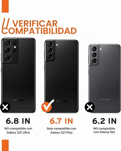 Vista 2 de URBAN ARMOR GEAR UAG - Funda protectora diseñada para Samsung Galaxy S21 Plus, color negro, resistente, ligera, delgada, a prueba de golpes