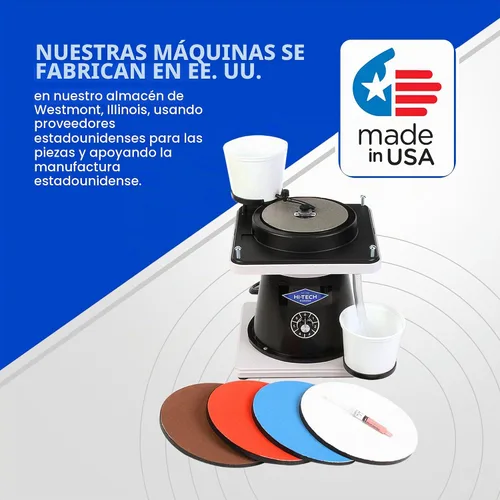 Vista 6 de Hi-Tech Diamond Equipo Lapidario Todo lo que Necesitas de 6", Flat Lap - Herramienta Amoladora y Pulidora de Rocas, Motor de Velocidad Variable