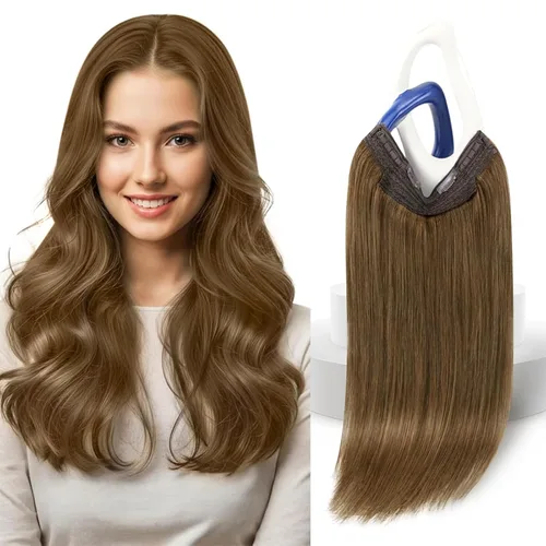 Vista 12 de Sunny - Extensiones de cabello humano real, con cable/hilo y clips ajustables, aplicación invisible, 2.82 onzas, 12 pulgadas, color rubio cenizo