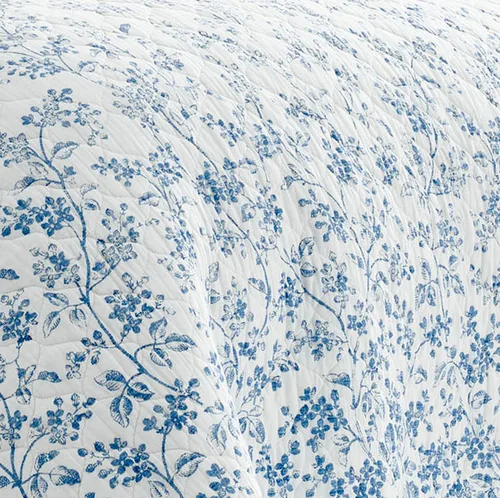 Vista 7 de Laura Ashley Home - Juego de edredón individual, ropa de cama de algodón reversible con funda a juego, decoración del hogar prelavada para mayor