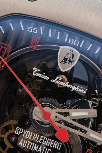 Vista 5 de Tonino Lamborghini Reloj automático Spyderleggero esqueleto rojo titanio TLF-T06-2 Rojo - Reloj de esqueleto