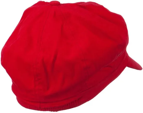 Vista 4 de Gorra bordada de algodón de gran tamaño Mario Luigi Wario Waluigi Rojo