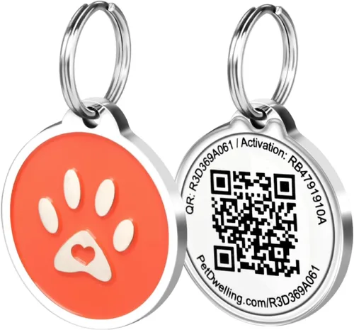 Vista 16 de Etiqueta de identificación para mascotas con código QR de Pet Dwelling – Etiquetas inteligentes para perros y gatos para la seguridad de las pata