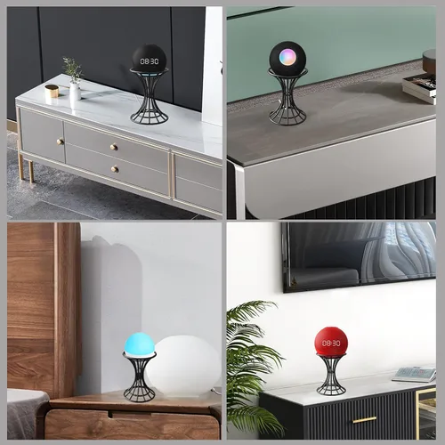 Vista 6 de Soporte de mesa inteligente con altavoz para Echo Dot 5ª/4ª/3ª/2ª generación, Echo 4ª/3ª/2ª generación, Echo Glow, Apple Homepod Mini y Google