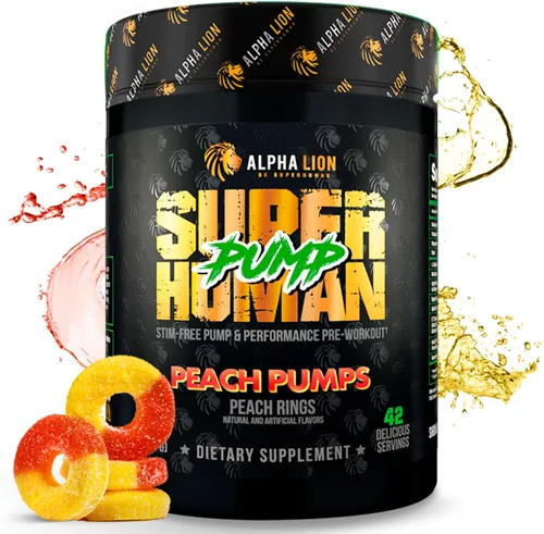Vista 12 de ALPHA LION Superhuman Pump Polvo para antes de ejercitarse, suplemento preentrenamiento nootrópico libre de cafeína y estimulantes, potenciador
