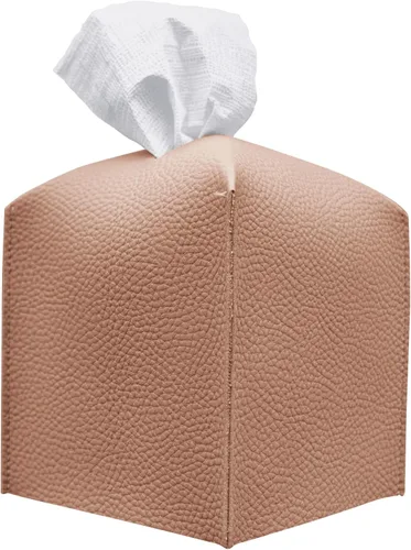 Vista 29 de Carrotez Funda para caja de pañuelos, soporte cuadrado de piel sintética refinada, soporte decorativo para encimera de tocador de baño, mesitas